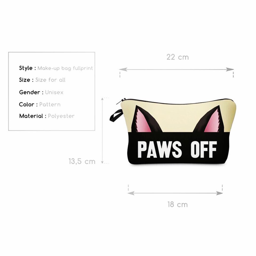 NEW Trio of 3 Cute Make-up Bags Purrrfect Pouches - Picture 7 of 8